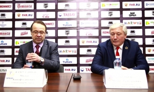 Видео послематчевой пресс-конференции игры ВХЛ «Торпедо» — «КРС Хэйлунцзян» 8:2