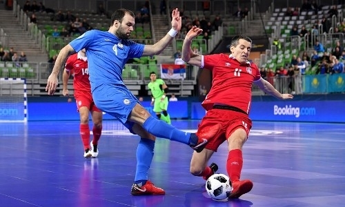 Сборная Казахстана минимально ведет у Сербии после первого тайма на ЕВРО-2018