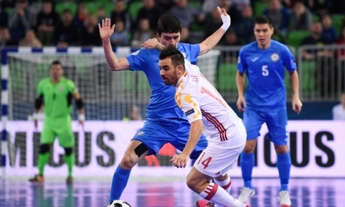 Видео голов матча полуфинала ЕВРО-2018 Казахстан — Испания 4:4, доп.вр. 5:5, пен. 1:3