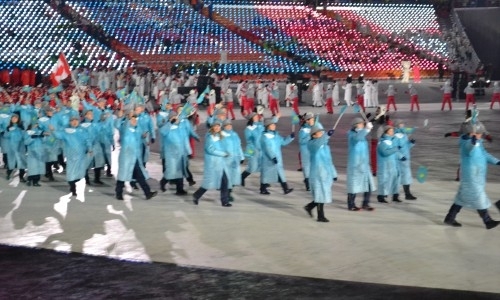 Делегация Казахстана совершила проход на церемонии открытия Олимпиады-2018