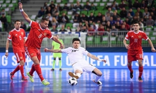Сборная Казахстана играет вничью с Россией после первого тайма на ЕВРО-2018