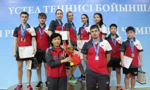 Карагандинская сборная стала первой на чемпионате Казахстана по настольному теннису
