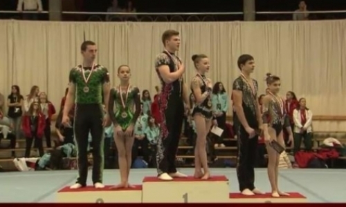 Казахстанские акробаты завоевали золотые медали на международном турнире в Бельгии