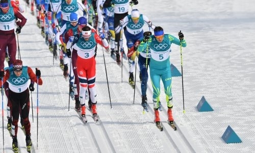 Лыжник Полторанин — в тройке лидеров за 10 километров до финиша марафона Олимпиады-2018