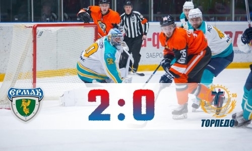 Видеообзор матча ВХЛ «Ермак» — «Торпедо» 2:0