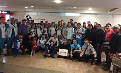 Молодежная сборная Казахстана по джиу-джитсу отправилась на чемпионат мира в Абу-Даби 