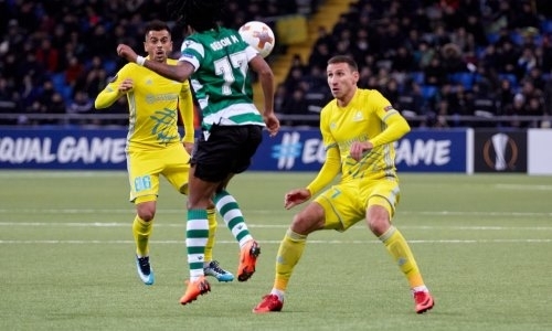 Болельщики «Астаны» признали гол Шомко в ворота «Спортинга» лучшим в феврале