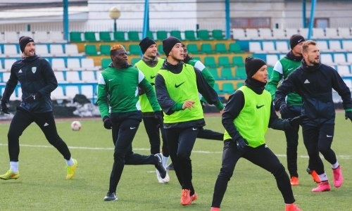 «Атырау» провел тренировку перед отъездом в Павлодар