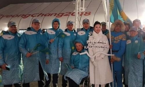 Канафин пронес флаг Казахстана на открытии Паралимпиады-2018