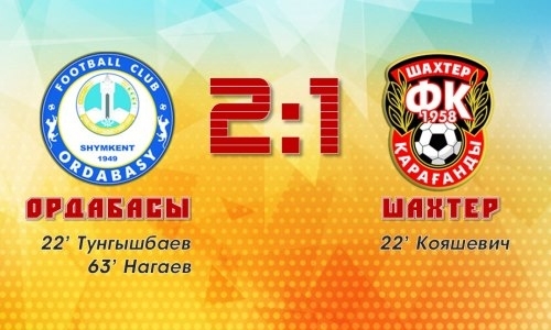 Отчет о матче Премьер-Лиги «Ордабасы» — «Шахтер» 2:1 
