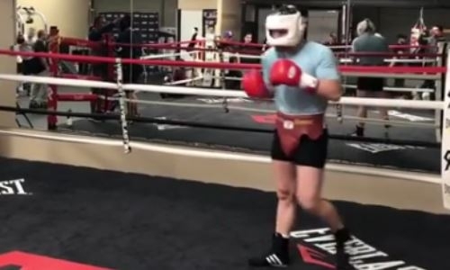 Альварес показал видео со спарринг-сессии перед реваншем с Головкиным