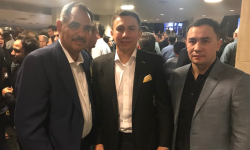 «GGG и Абель „дома“ выглядят по-щегольски!» СМИ понравились костюмы Головкина и его тренера на премьере «Андре Гигант»