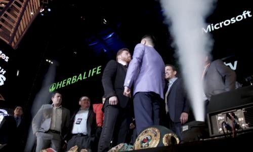 Видеосюжет о пресс-конференции реванша Головкин — Альварес в Лас-Вегасе