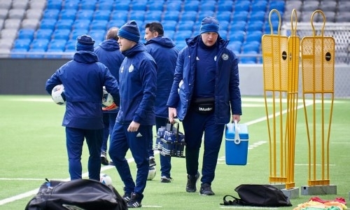 Фоторепортаж с предыгровой тренировки молодежной сборной Казахстана