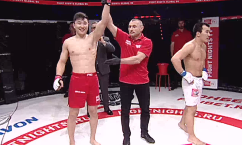 Касымбай нокаутировал российского бойца на турнире Fight Nights Global 86