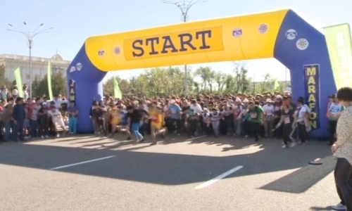 Около 2500 человек пробежали республиканский марафон в Таразе