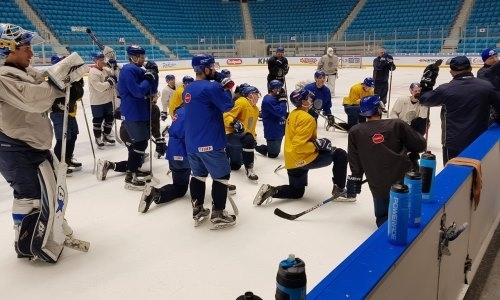 Фоторепортаж с тренировки сборной Казахстана