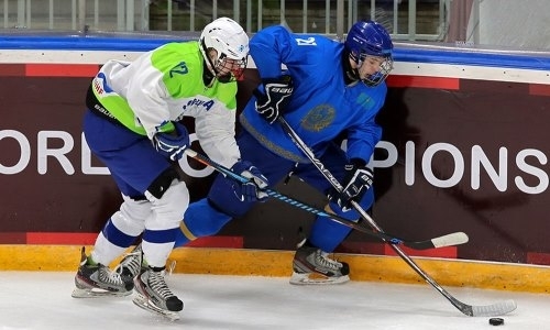 Фоторепортаж с матча юниорского чемпионата мира-2018 Казахстан — Словения 7:1