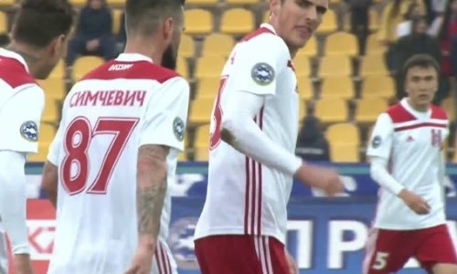 Видео гола Миличевича матча Премьер-Лиги «Ордабасы» — «Актобе»