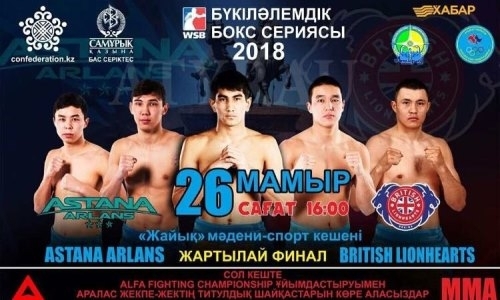 Состав пар на второй матч полуфинала WSB «Astana Arlans» — «British Lionhearts»