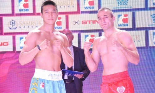 Фоторепортаж с церемонии взвешивания второго матча полуфинала WSB «Astana Arlans» — «British Lionhearts»