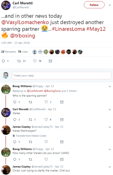 Названа интересная деталь спарринга Ломаченко с ближайшим соперником Головкина