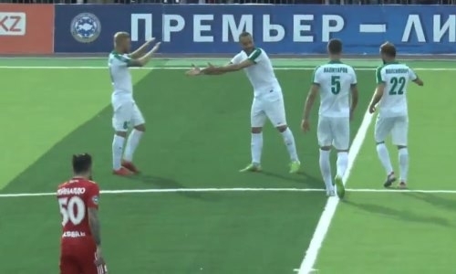 Видео гола Сикимича матча Премьер-Лиги «Атырау» — «Актобе»