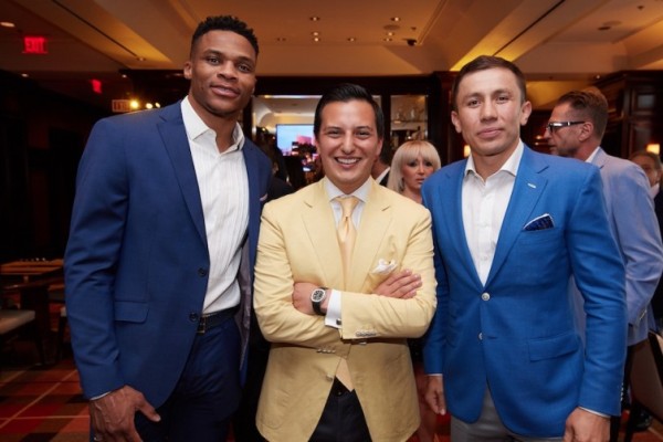 Появились фото Головкина с супругой с открытия модного бутика в Лас-Вегасе