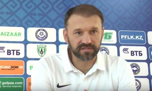 Видео послематчевой пресс-конференции Сосновского игры Премьер-Лиги «Атырау» — «Кайрат» 1:3