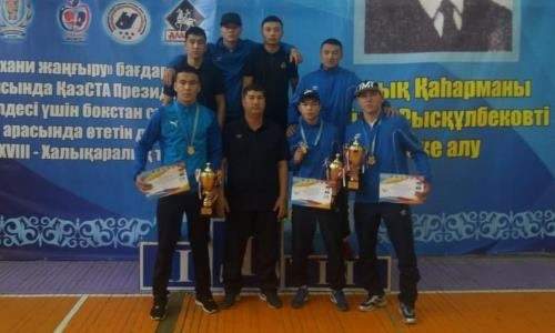 Три мангистауских боксера выиграли золотые медали республиканского турнира