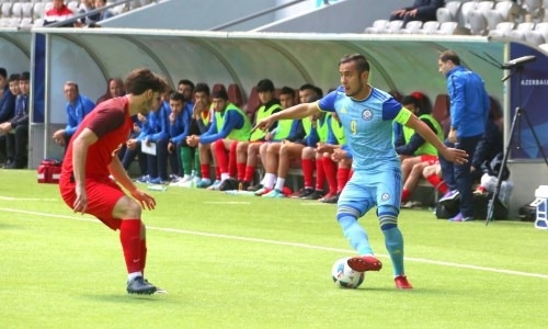 «Молодежка» Казахстана уступает Азербайджану после первого тайма