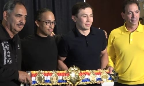 Видео вручения Головкину пояса P4P-чемпиона The Ring