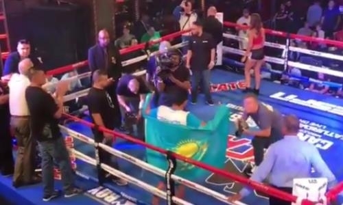 «Astana Arlans» поздравил казахстанского нокаутера с очередной досрочной победой 