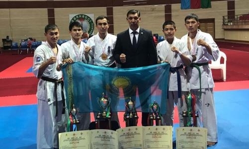 Спортсмены из Мангистау завоевали пять медалей на чемпионате мира по киокушинкай-карате в Баку