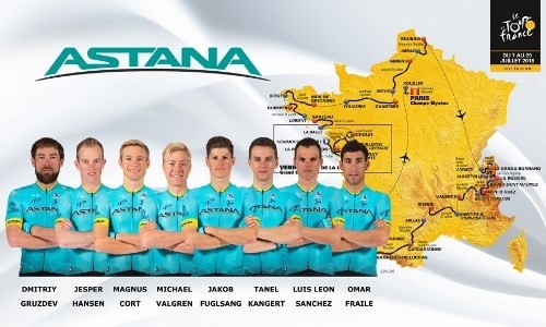 «Астана» объявила состав на «Тур де Франс»