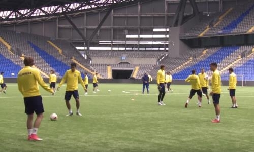 Видео тренировки сборной Казахстана в Астане