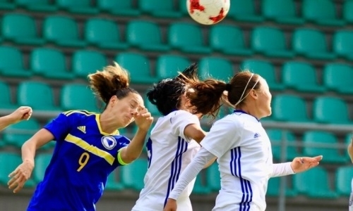 Фоторепортаж с матча отбора на чемпионат мира-2019 среди женщин Босния и Герцеговина — Казахстан 0:2