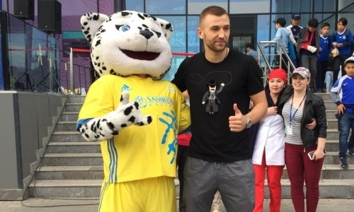 Футболисты «Астаны» приняли участие в публичном показе матча Открытия чемпионата мира-2018