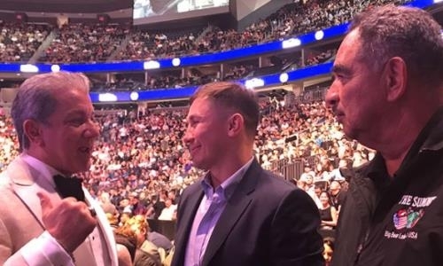 Головкин встретился с известным ринг-анонсером на турнире UFC