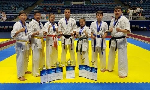 Cпортсмены из Мангистау завоевали девять медалей на международном турнире по карате-кекушинкай