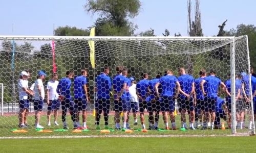 Видео с предыгровой тренировки «Жетысу»