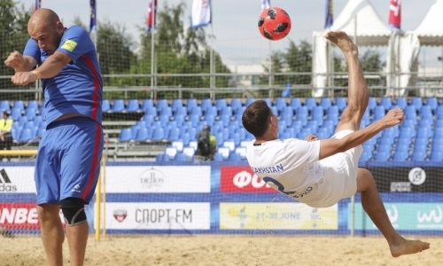 Сборная Казахстана по пляжному футболу одержала первую победу в Евролиге-2018