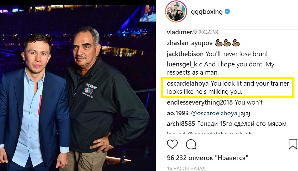 Промоутер «Канело» опустил Головкина и его тренера унизительным оскорблением