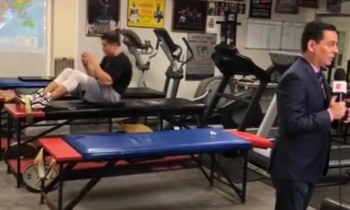 Как Головкин тренируется, не обращая внимания на журналистов ESPN