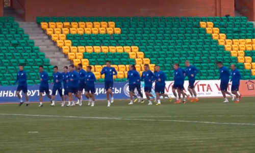 Видео с предыгровой тренировки «Жетысу» в Костанае