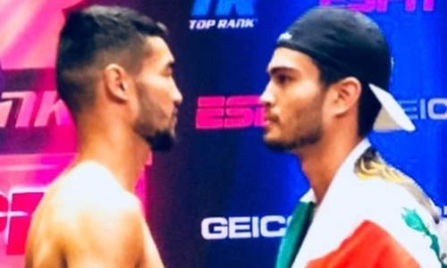 Казахстанский боксер из Top Rank прошел взвешивание перед боем с американцем