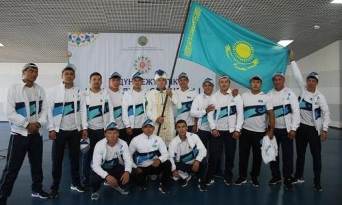 Проводы сборной Казахстана на III Всемирные игры кочевников прошли в Таразе
