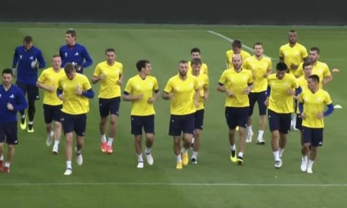 Видео тренировки «Астаны» перед матчем с «Мидтьюлландом» в Дании