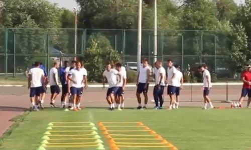 Видео с предыгровой тренировки «Акжайыка»