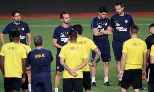 Фоторепортаж с тренировки АПОЭЛа перед матчем с «Астаной»